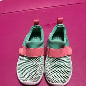 Cat & Jack Pink and Green Sneakers with Velcro Strap